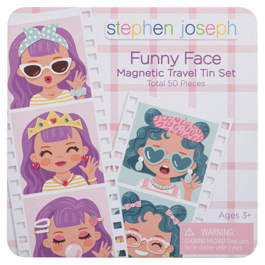 magnetic travel tin- funny faces