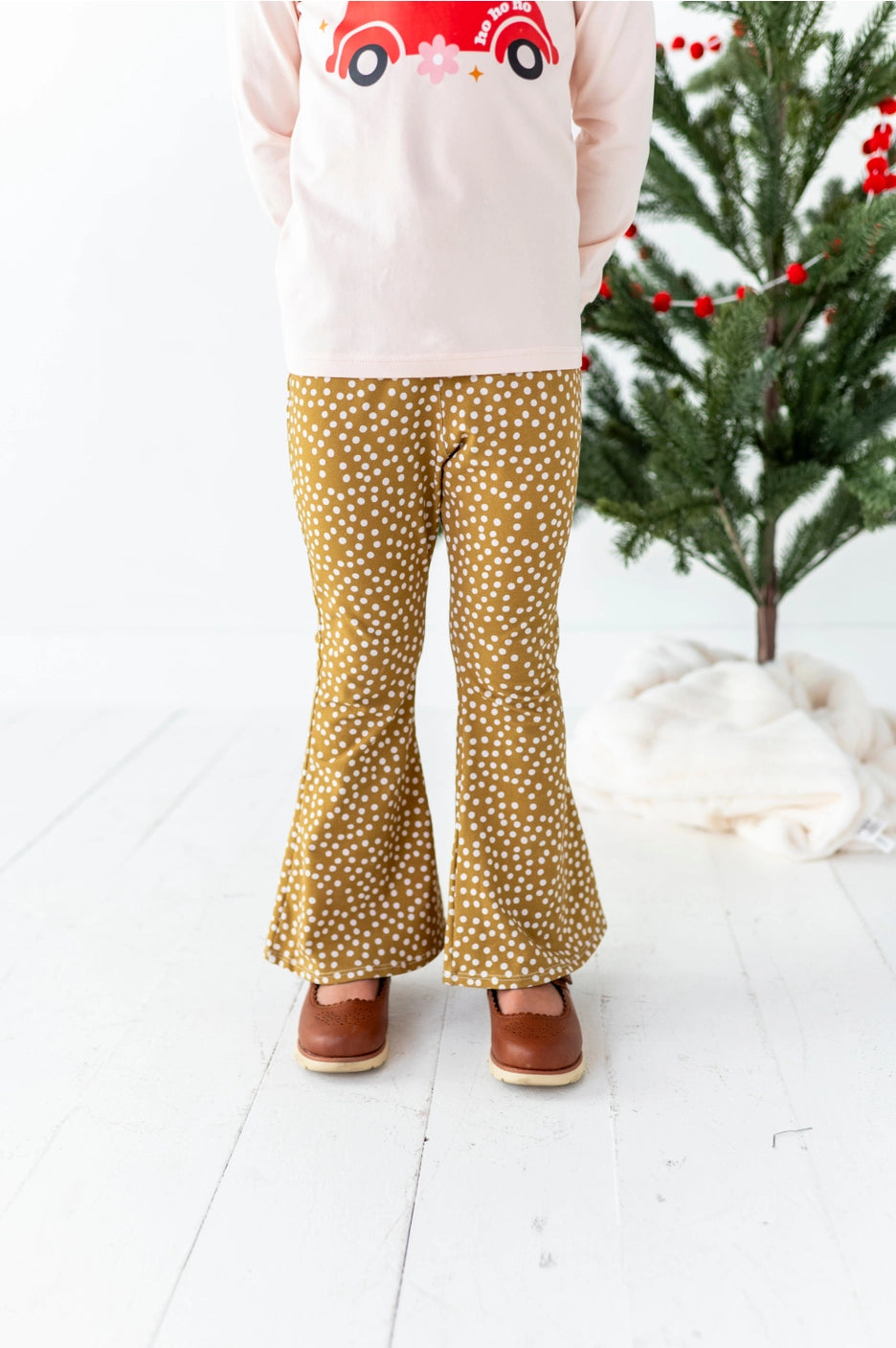 gold dottie flare