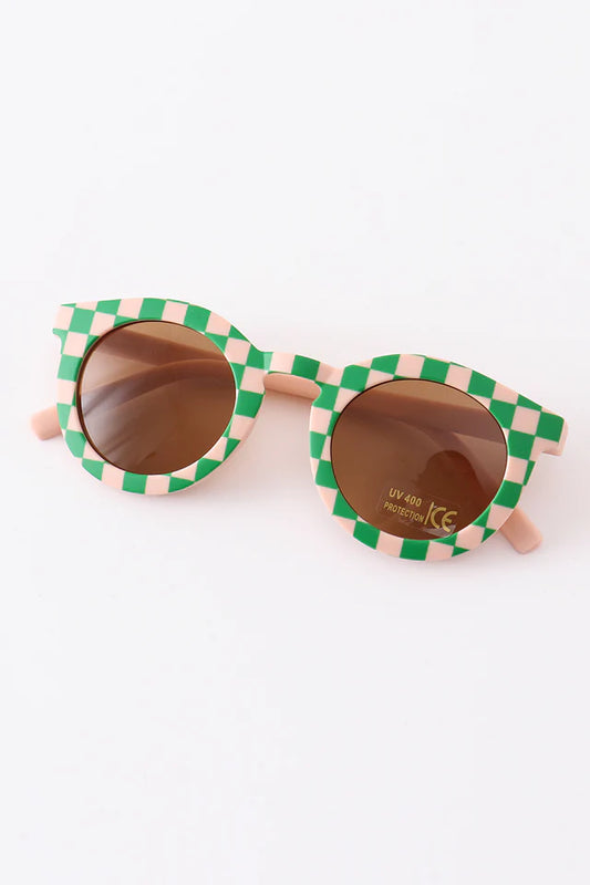 green check retro sunnies