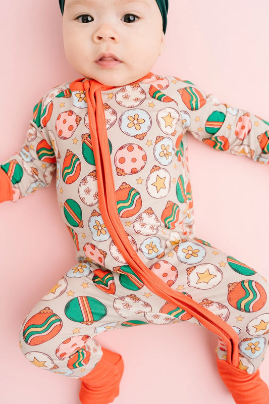 joyful ornament zipper pajamas