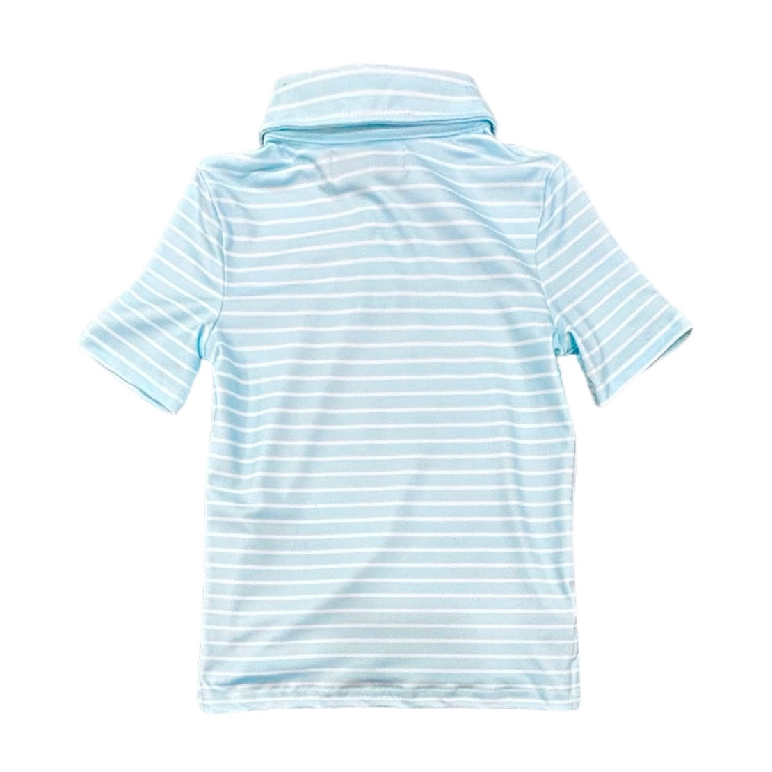 stripe polo- light blue