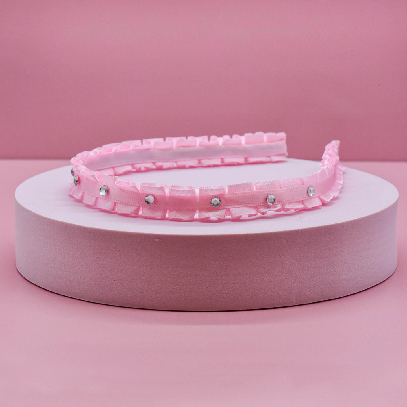light pink rhinestone headband