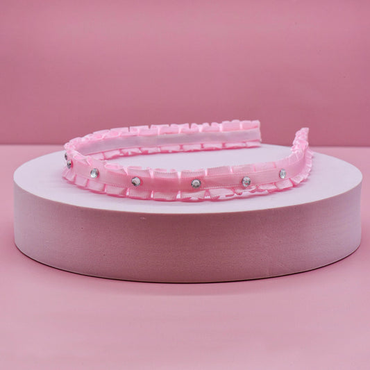 light pink rhinestone headband
