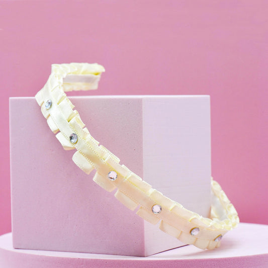 ivory rhinestone headband