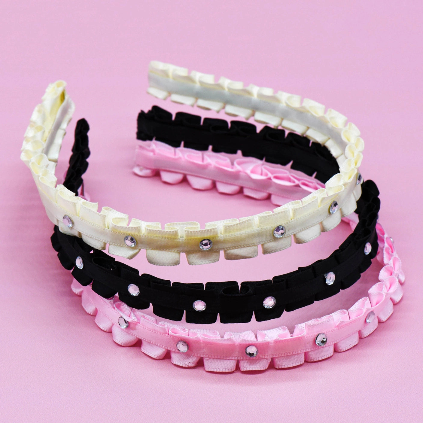 light pink rhinestone headband