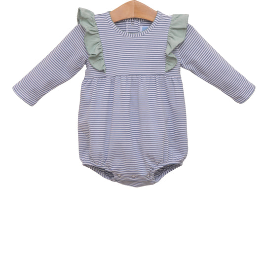 madison ruffle bubble- dusty blue