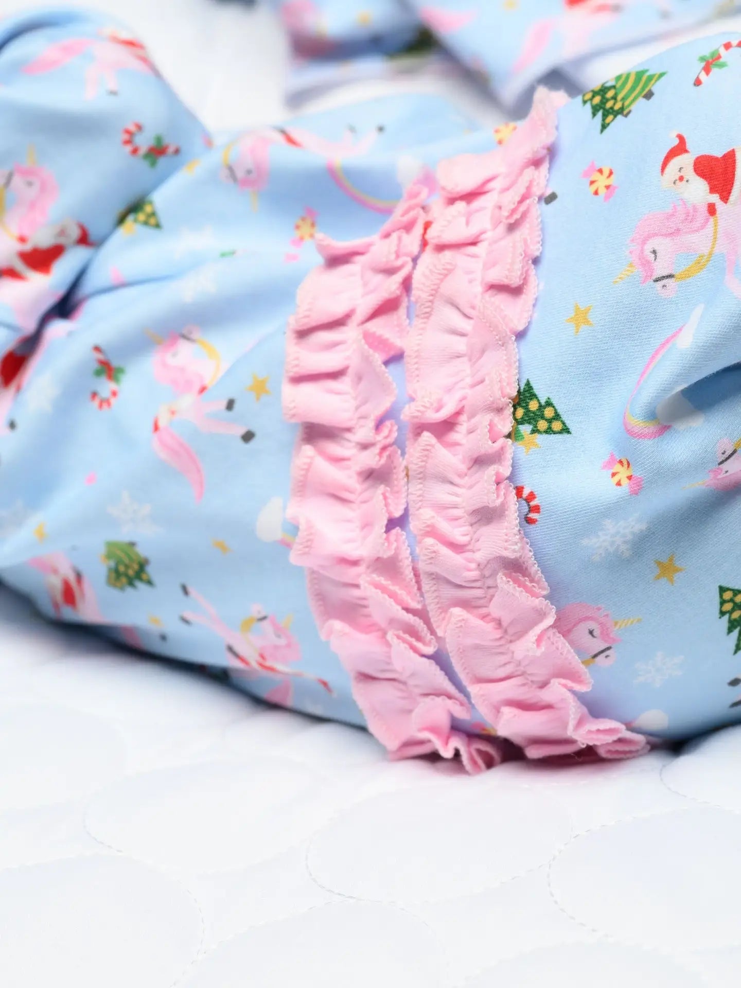 merry unicorn zipper pajamas