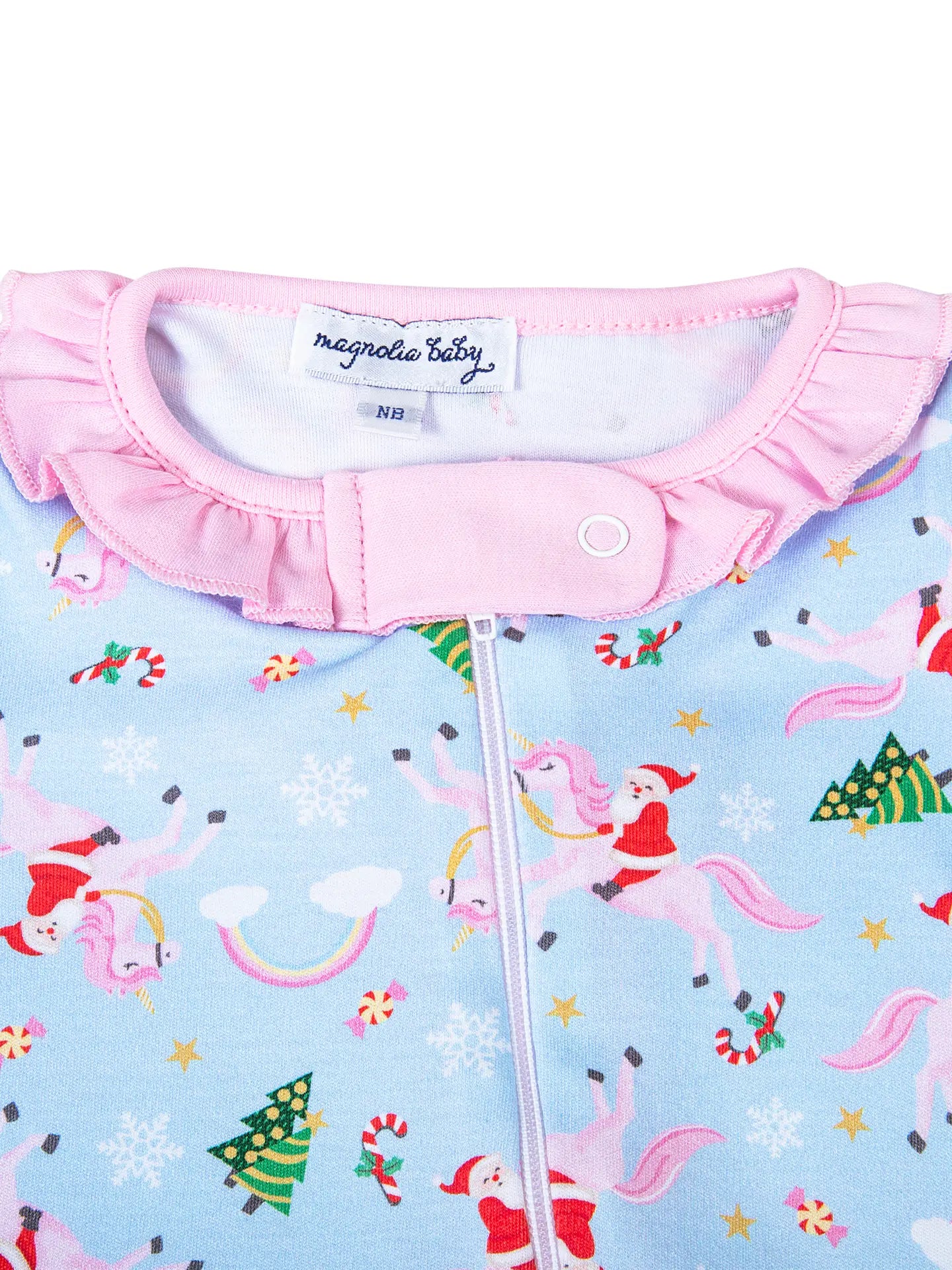 merry unicorn zipper pajamas