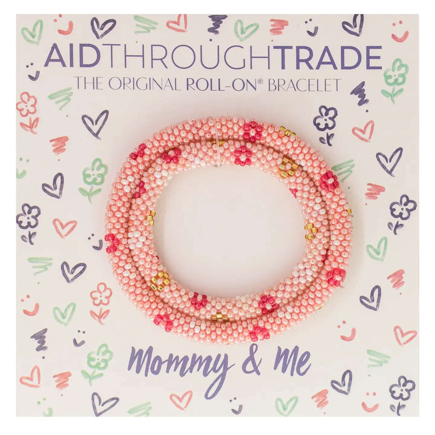 mommy and me bracelet- flower power