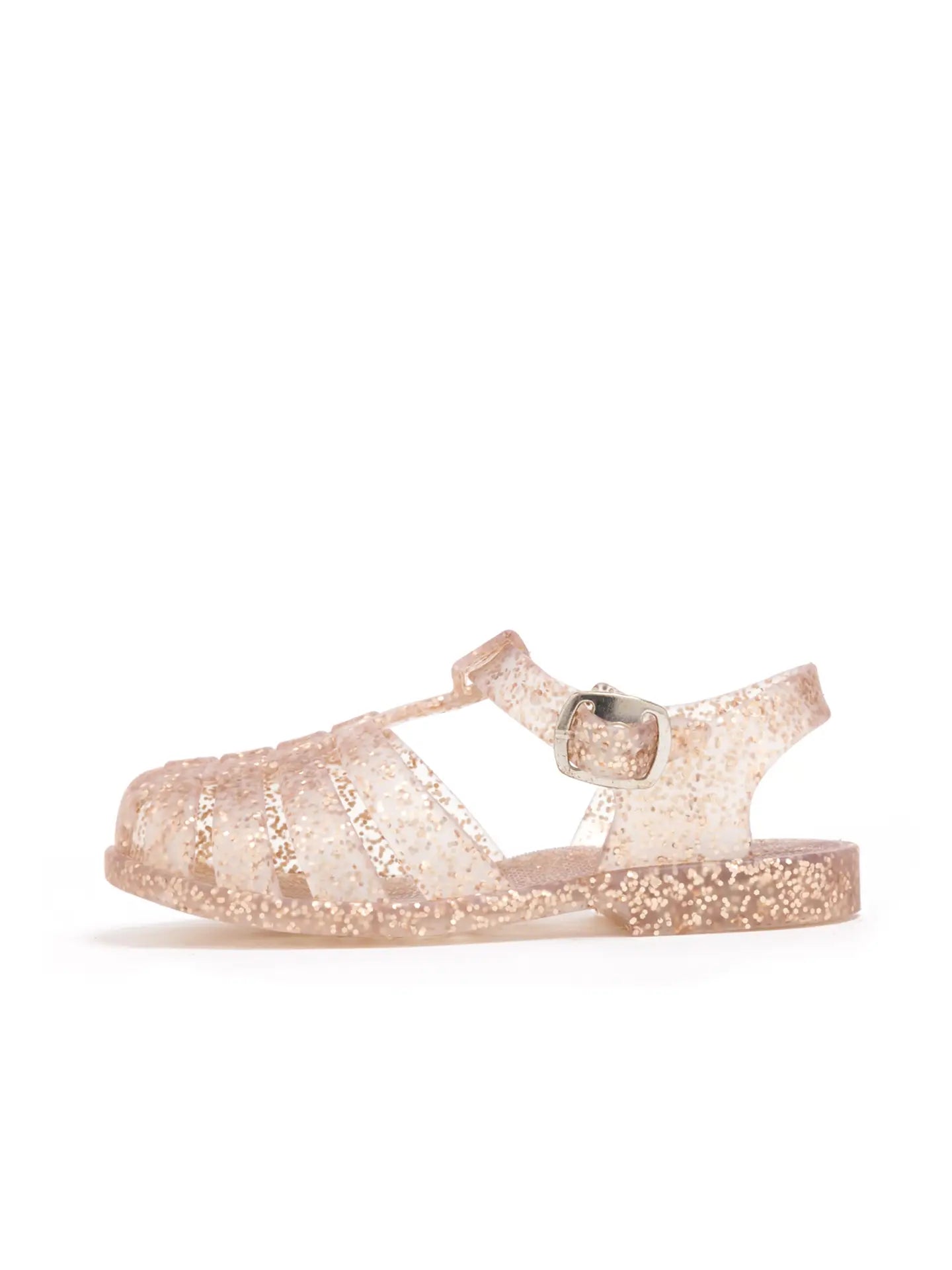 jelly sandal- rose glitter