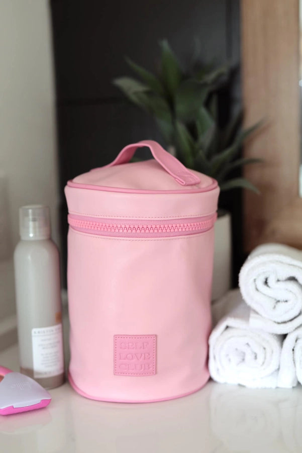 barrel organizer toiletry bag (pink)