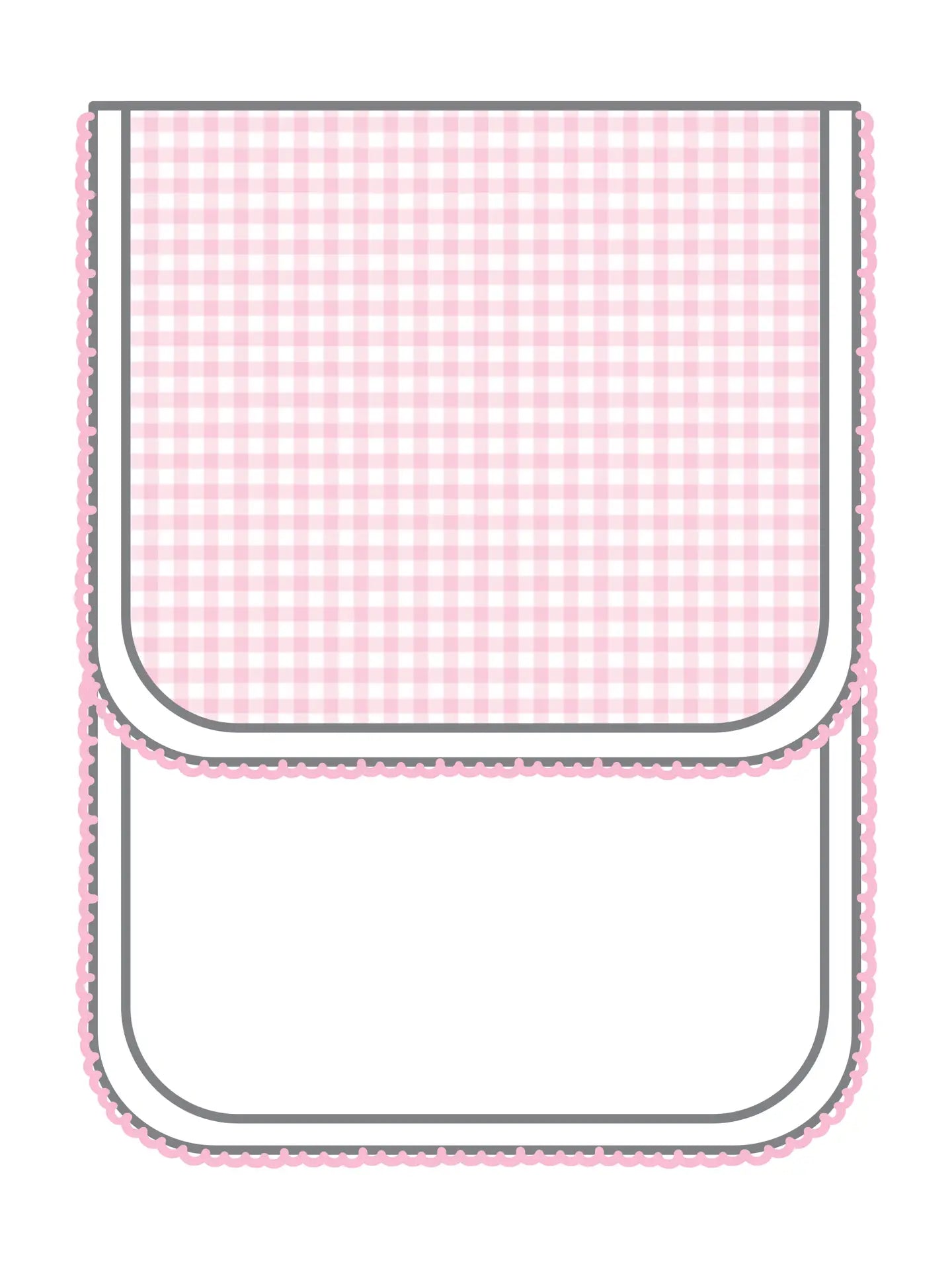 pink gingham burp cloth