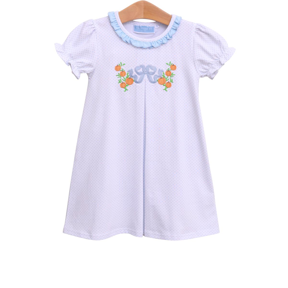 pumpkin embroidery dress