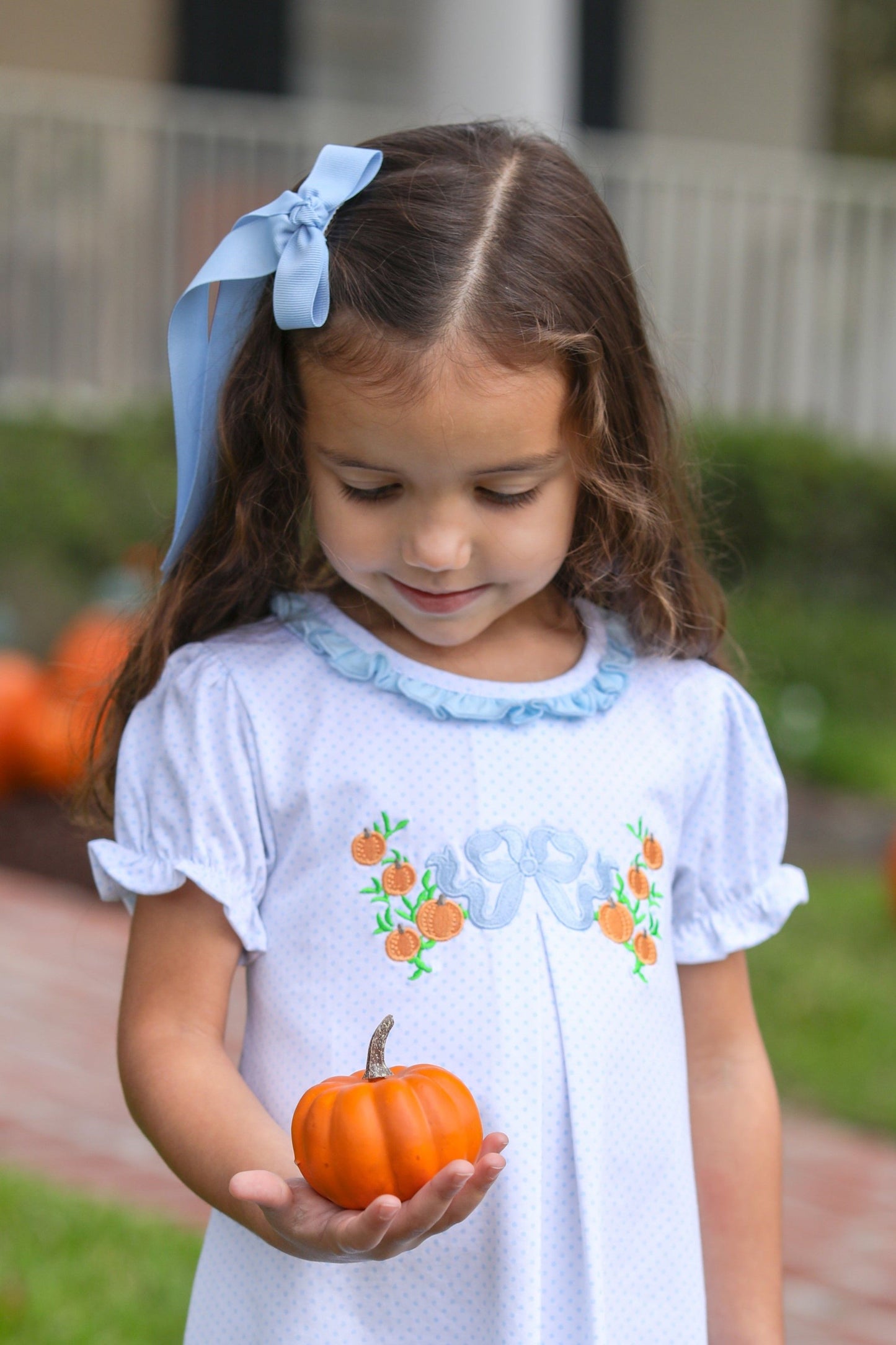 pumpkin embroidery dress