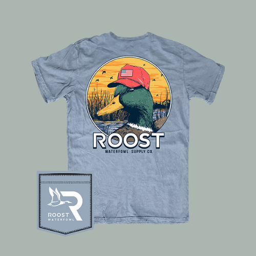 duck with american hat tee