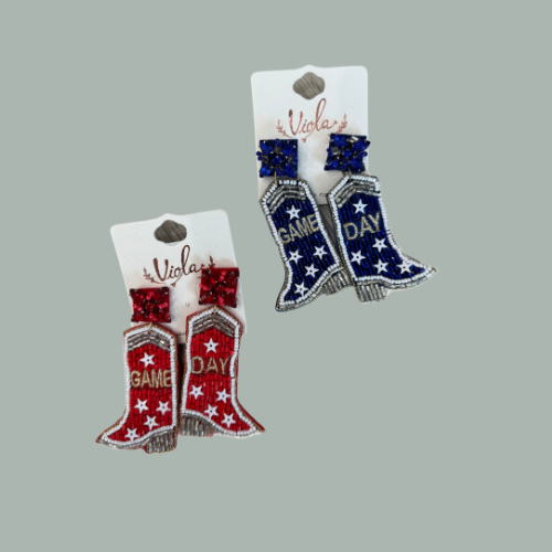 boot scootin beaded earrings