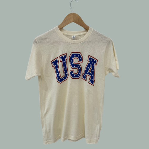 USA graphic tee - cream