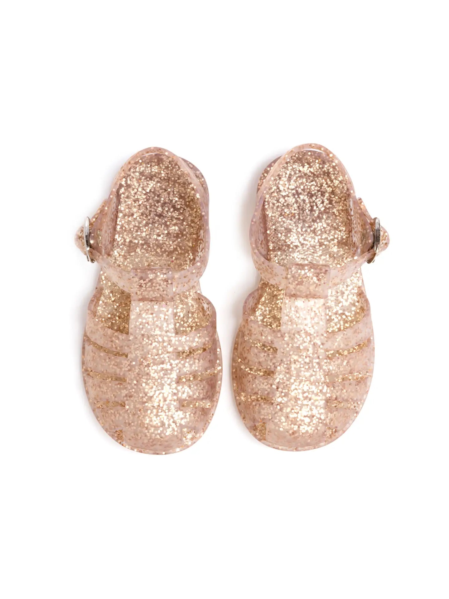 jelly sandal- rose glitter