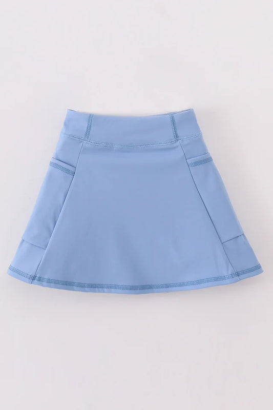 sky blue active tennis skort