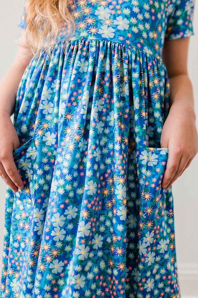 blue fling twirl dress