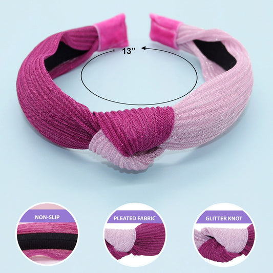 two tone pink headband